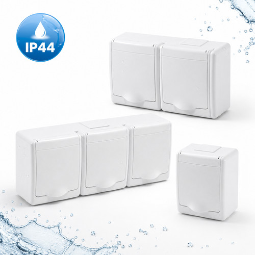 Aufputz steckdose ip44 - steckdose,