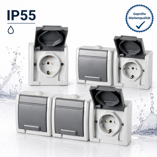 Aufputz steckdose ip55 - steckdose,
